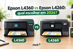 Comparativo visual entre as impressoras Epson L4360 e L4260