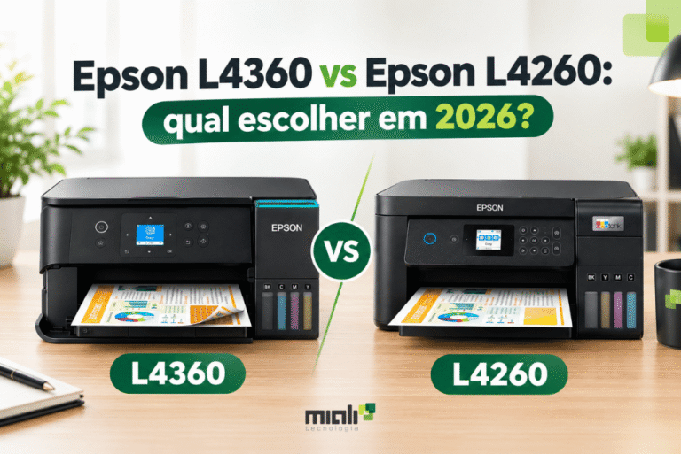 Comparativo visual entre as impressoras Epson L4360 e L4260