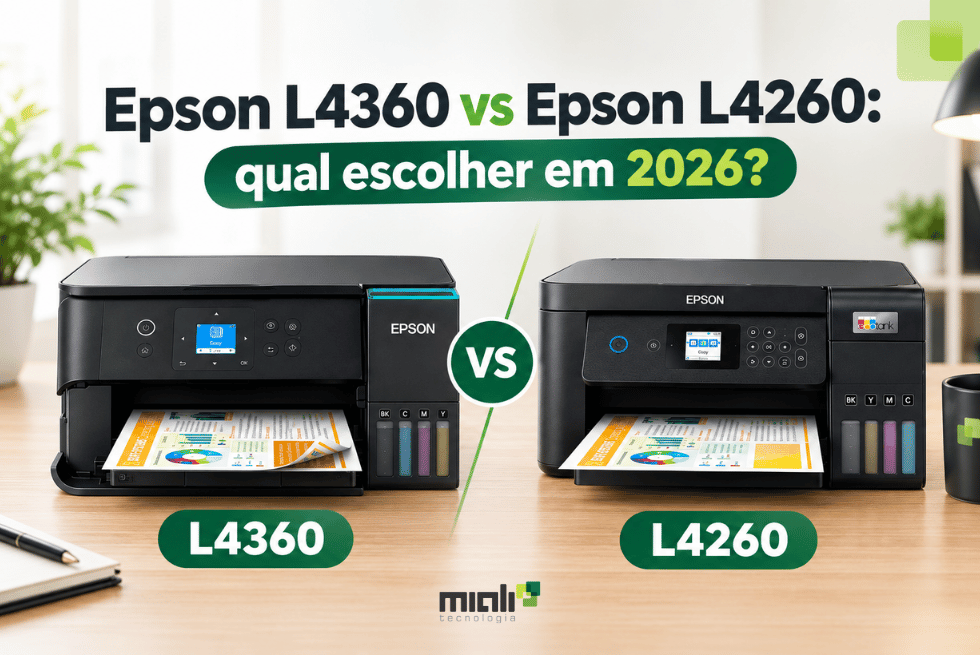 Comparativo visual entre as impressoras Epson L4360 e L4260